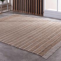 Tapete Rústico De Juta Com Algodão Trançado - 200X250Cm Niaz Tapete Rústico De Juta Com Algodão Trançado - 200X250Cm Niaz