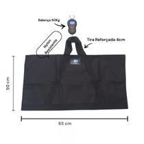 Tapete Sacola Pesca Pesar Peixe Pesqueiro Pesca Esportiva Top Fish Com Balança 50Kg Cor Preto Tapete Sacola Pesca Pesar Peixe Pesqueiro Pesca Esportiva Top Fish Com Balança 50Kg Cor Preto