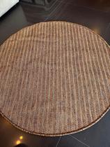 Tapete Sala 1 Metro Redondo Sem Pelo Sisal Eco Marrom 100 Cm