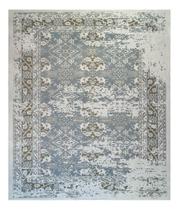 Tapete Sala 100X140 Cm Classico Oriental Reload Verde/Cinza