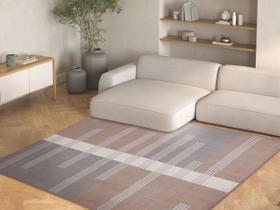 Tapete Sala 100X150 Cm Renaissance Liberia 35 Taupe Quadros