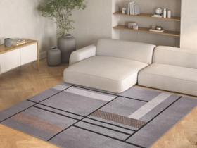 Tapete Sala 100X150 Cm Renaissance Napier 52 Grafite