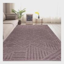 Tapete Sala 150X200 Alto Relevo Realce Eden 35 Taupe
