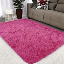 Tapete Sala 2,00x1,50 Peludo 4 Cm De Altura Shaggy Promoção Cor:Pink