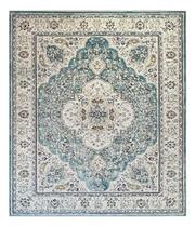 Tapete Sala 200X240Cm Classico Oriental Tabriz ul Turquesa