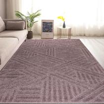 Tapete Sala 200X250 Alto Relevo Realce Trama 35 Taupe Marrom