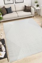 Tapete Sala 200x250 Chevron Bege 419 Tapete Sala 200x250 Chevron Bege 419
