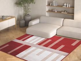 Tapete Sala 200X250 Cm Renaissance Liberia Vermelho Quadros