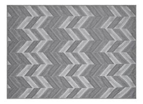 Tapete Sala 200X250Cm Funcional Vitral 52 Grafite Sem Pelo