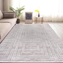 Tapete Sala 200X300 Alto Relevo Realce Eden 51 Cinza Prata Tapete Sala 200X300 Alto Relevo Realce Eden 51 Cinza Prata