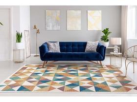 Tapete Sala 2,50 x 3,00 Sisal Aurora 04 Edantex Colorido Geométrico