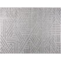 Tapete Sala 250X300 Alto Relevo Realce Trama 51 Cinza Prata