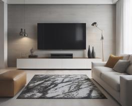 Tapete Sala Classic Kauai 150X200 Cm Chumbo Marmorizado 56 Tapete Sala Classic Kauai 150X200 Cm Chumbo Marmorizado 56