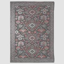 Tapete Sala Classico Oriental 100X150 Cm Tipo Belga Chumbo