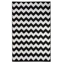 Tapete Sala Decorativo 100X150 Cm Geometrico Zigzag Preto Tapete Sala Decorativo 100X150 Cm Geometrico Zigzag Preto