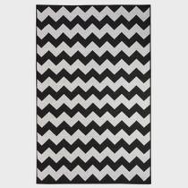Tapete Sala Decorativo 50X100 Cm Geometrico Zigzag Preto Tapete Sala Decorativo 50X100 Cm Geometrico Zigzag Preto