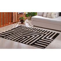 Tapete Sala Estampado 100 x 150 Art Black e White Desenho 01