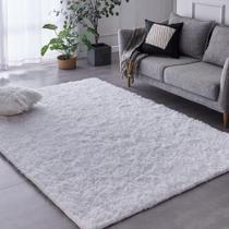Tapete Sala Felpudo Peludo Branco 100 X 120 Cm Tapete Sala Felpudo Peludo Branco 100 X 120 Cm