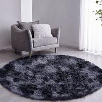 Tapete Sala Felpudo Peludo Mesclado Preto Redondo 200 Cm Tapete Sala Felpudo Peludo Mesclado Preto Redondo 200 Cm