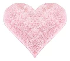 Tapete Sala Felpudo Peludo Rosa Bebe Coração 100 cm Tapete Sala Felpudo Peludo Rosa Bebe Coração 100 cm