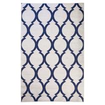 Tapete Sala Geometrico Arabesco 150X200 Cm Prata Azul 44