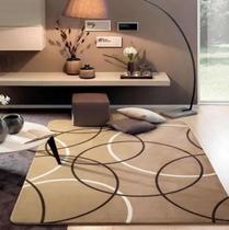 Tapete sala geométrico indiano 2,00 x 1,40 m flannel aveludado