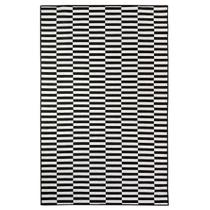 Tapete Sala Geometrico Listras 150X200 Preto Prata Listrado