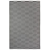 Tapete Sala Geométrico Listras 200X250 Preto Prata Listrado