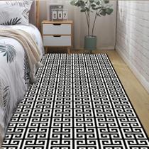 TAPETE SALA GEOMÉTRICO MAZE ANTIDERRAPANTE 140x200cm PRETO E BRANCO CASA DONA TAPETE SALA GEOMÉTRICO MAZE ANTIDERRAPANTE 140x200cm PRETO E BRANCO CASA DONA