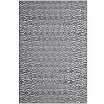 Tapete Sala Geométrico Off White/Preto 135x200cm Antiderrapante