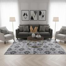 Tapete sala geométrico sofisticado aveludado 2,00 x 2,40