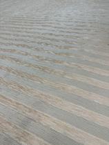 Tapete Sala Listrado 250X300 Cm Alto Relevo Bege Creme