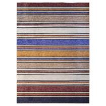 Tapete Sala Listrado Colorido 140X200 Lavavel Antiderrapante