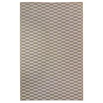 Tapete Sala Magia Geométrico Colmeia 200X300 Cm Bege Lavável