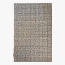 Tapete Sala Magia Geométrico Grego 150X200 Cm Bege Lavável