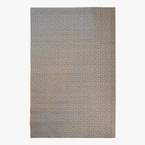 Tapete Sala Magia Geométrico Grego 150X200 Cm Bege Lavável