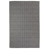 Tapete Sala Magia Geometrico Grego 200X300 Cm Preto Prata