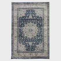 Tapete Sala Nain Blue 200X250 Cm Industrializado Tipo Persa