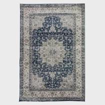 Tapete Sala Nain Blue 3,00x4,00m Industrializado Estilo Persa