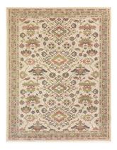 Tapete Sala Oriental 200X250 Cm Bege Tipo Belga Sem Pelo