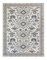 Tapete Sala Oriental 200X300 Cm Cinza Azul Sem Pelo