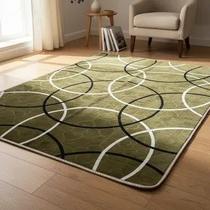 Tapete Sala pelo baixo geométrico veludo 2,00x1,40 facil de limpar