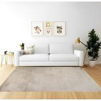 Tapete Sala Quarto Antiderrapante Macio Apolo Felpudo Pelo Baixo 200 x 250 - Areia