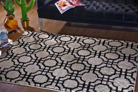 Tapete Sala Quarto ART 1,50X2,00 perola/preto Des 15 Antider