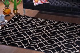 Tapete Sala Quarto ART 1,50X2,00 preto Des 14 Antider