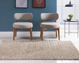 Tapete Sala Quarto Escritório 3D 1,50x1,00m Shagy Alto Relevo Antiderrapante Emborrada Jazz