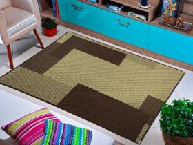 Tapete Sala Quarto Grande Marrom 2m x 2,50m Facil Limpar Com Ponteiras