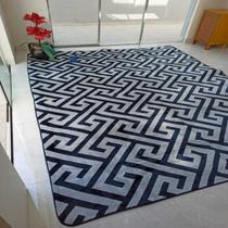 tapete sala quarto indiano aveludado geometrico macio 2x1,50