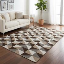 Tapete Sala Quarto Jacquard 2,00x1,40 Com Antiderrapante Dubai Moderno Lindo