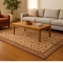 Tapete Sala Quarto Tipo Persa Bege Floral Antiderrapante Antialérgico 1,40x1,00 Cm Tapete Sala Quarto Tipo Persa Bege Floral Antiderrapante Antialérgico 1,40x1,00 Cm